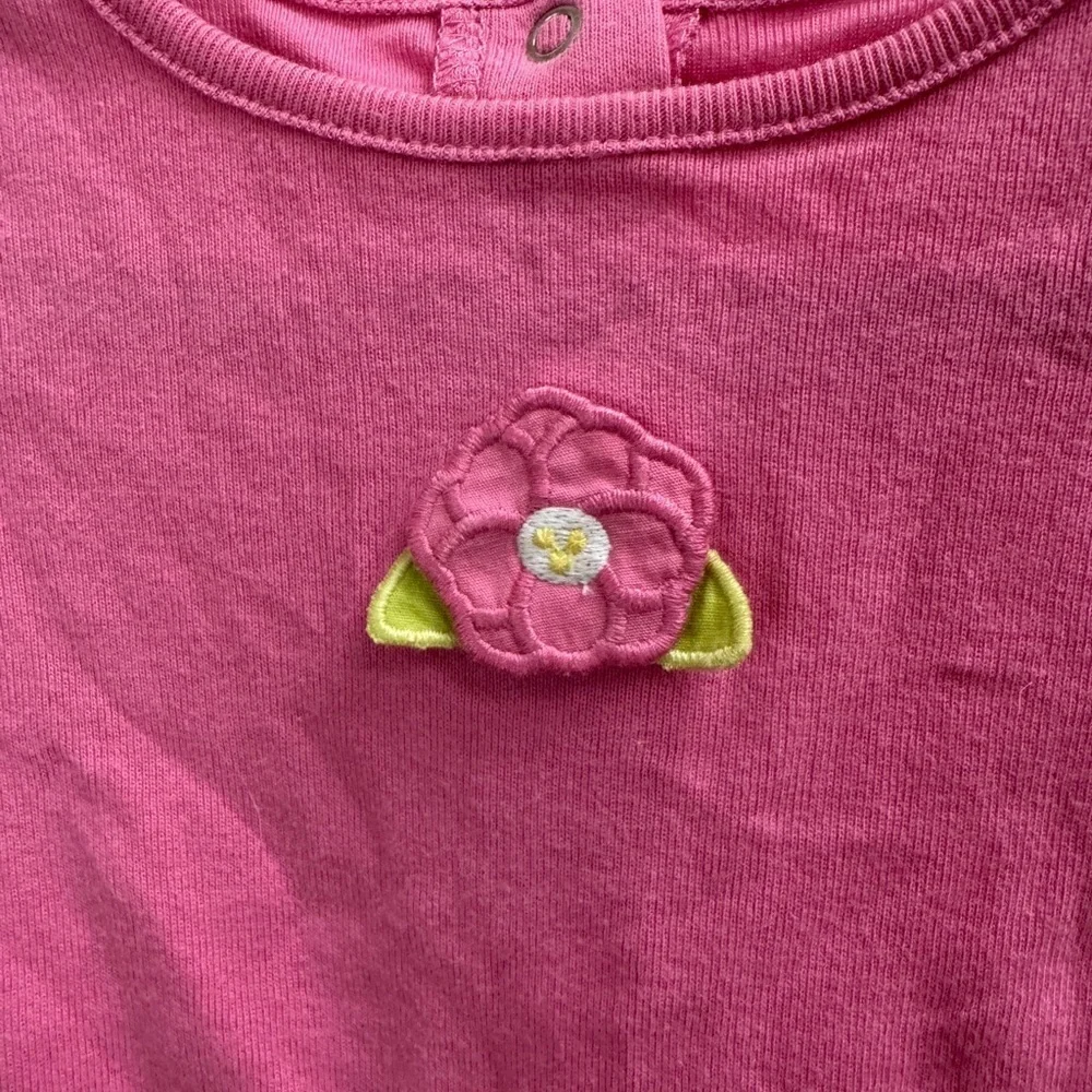 Gymboree 12-18M Girls Pink Flower Onesie